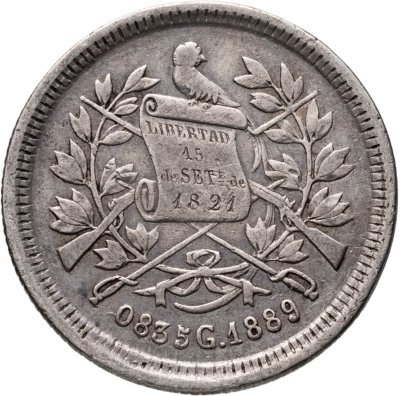 купить Гватемала 25 сентаво (centavos) 1889, знак монетного двора: "G"