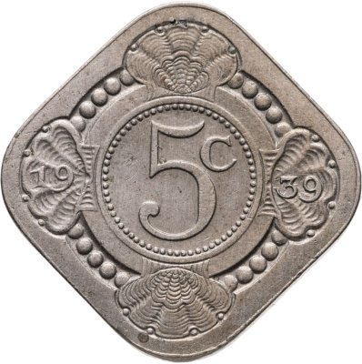 купить Нидерланды 5 центов (cents) 1939