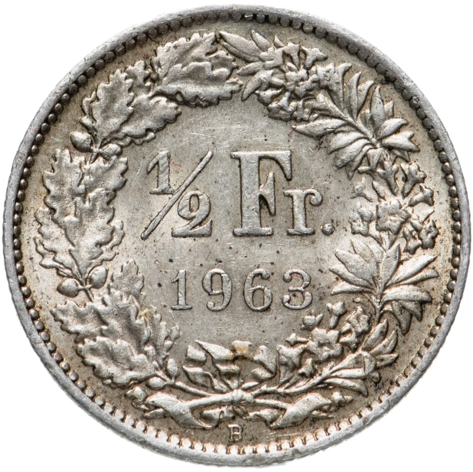 купить Швейцария 1/2 франка (franc) 1963