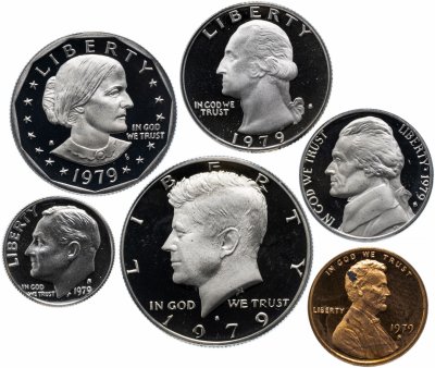 купить Годовой набор монет США 1979 (6 монет) "S"