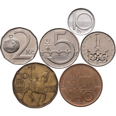 купить Чехия набор монет 1993-2003 (6 штук)