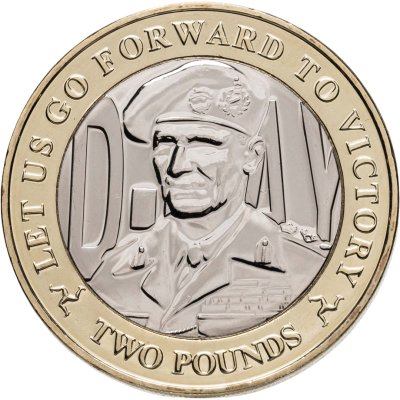 купить Остров Мэн 2 фунта 2019 "День Д - Монтгомери"