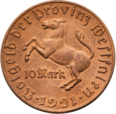 купить Германия, Вестфалия 10 марок 1921 "Генрих Фридрих Штейн" нотгельд