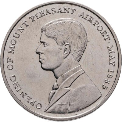 купить Фолклендские острова 50 пенсов (pence) 1985 "Открытие аэропорта Маунт-Плезант"