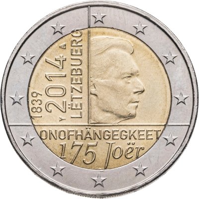 купить Люксембург 2 евро (euro) 2014 175 лет независимости Люксембурга