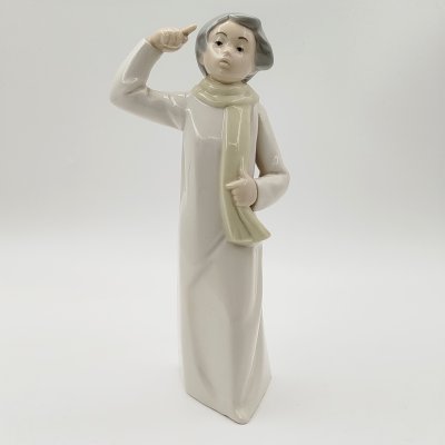 купить Статуэтки "Мальчик в ночной рубашке с шарфом", REX Valencia, фарфор, роспись, Испания, 1970-1990 гг.