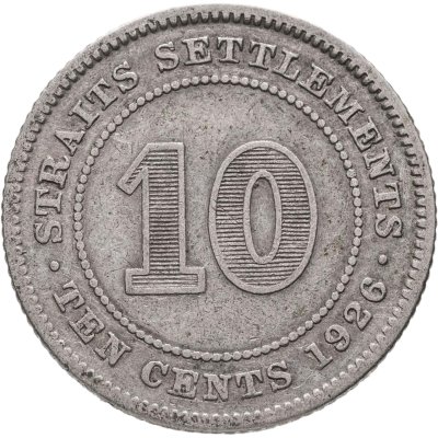 купить Стрейтс Сетлментс 10 центов (cents) 1926
