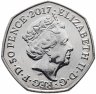 Купить Великобритания 50 пенсов (pence) 2017 "150 лет со дня рождения Беатрис Поттер, Бенджамин Банни"