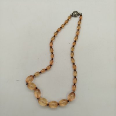 купить Бусы с бусинами овальной формы, поделочный камень, металл, СССР, 1980-1990 гг.