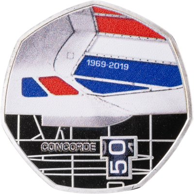 купить Соломоновы Острова 20 центов 2019 "50 лет Конкорду - Кабина /вид сверху"