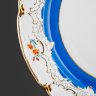 Купить Блюдо круглой формы с синим кантом и цветочным орнаментом, Meissen (Мейсенский фарфор), фарфор, крытье, роспись, золочение, Германия, 1934-1945 гг.