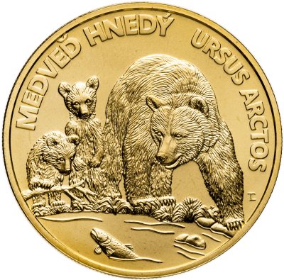 купить Словакия 5 евро 2023 Бурый медведь