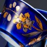 Купить (аукцион август)Чайная пара с цветочным декором, фарфор, крытье кобальтом, золочение, серебрение, Товарищество М.С. Кузнецова, Российская империя, 1891-1917 гг.