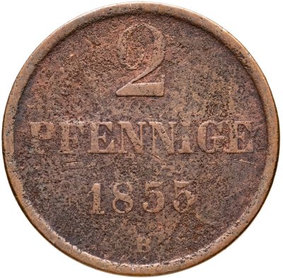 купить Ганновер 2 пфеннига 1855