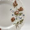 Купить Пара десертных тарелок "Маки", фарфор, деколь с прорисовкой, Европа, 1900-1920 гг.