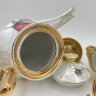 Купить Сервиз кофейный c декором в виде роз на 4 персоны (10 предметов), фарфор, деколь, люстр, золочение, Wawel, Польша, 1960-1990 гг.