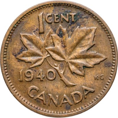 купить Канада 1 цент (cent) 1940