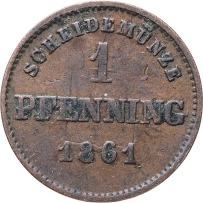купить Германия, Бавария 1 пфенниг 1861