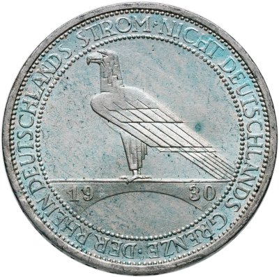 купить Германия 3 рейхсмарки (reichsmark) 1930 "Освобождение Рейнской области (Рейнланда)" Знак монетного двора "А" - Берлин