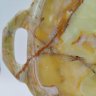 Купить Поднос кофейный круглой формы зеленовато-коричневого цвета, оникс, резьба, Азия, 2000-2015 гг.