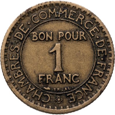 купить Франция 1 франк (franc) 1922