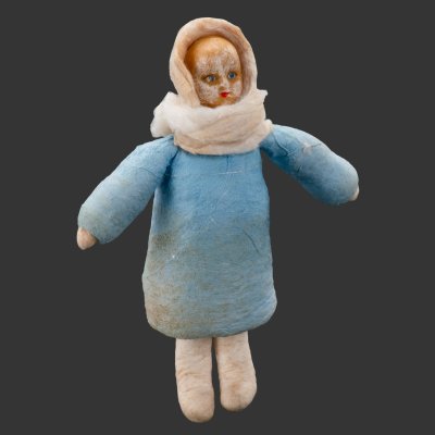 купить Игрушка ёлочная "Девочка в капюшоне", вата, роспись, СССР, 1937-1940 гг.