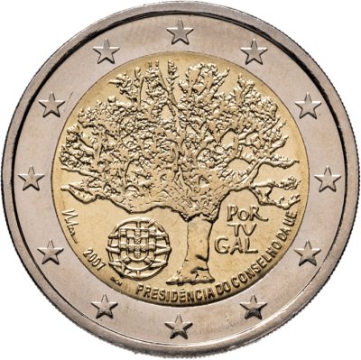 купить Португалия 2 евро (euro) 2007 "Председательство Португалии в Евросоюзе"