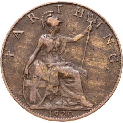 купить Великобритания 1 фартинг (farthing) 1920
