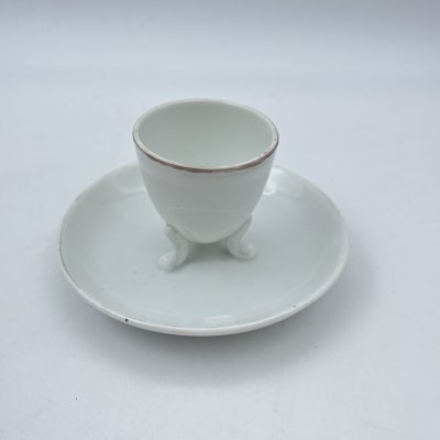 купить Пашотница (подставка для яйца), фарфор, золочение, Фабрика И.Е. Кузнецова на Волхове, Российская империя, 1913-1917 гг.