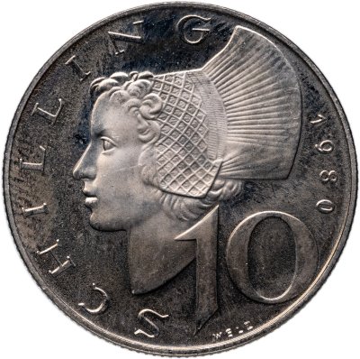 купить Австрия 10 шиллингов (shillings) 1980