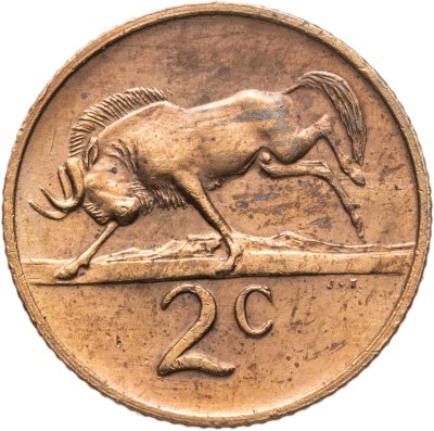 купить ЮАР 2 цента (cents) 1973