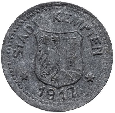 купить Германия "Кемптен" 10 пфеннигов 1917 нотгельд