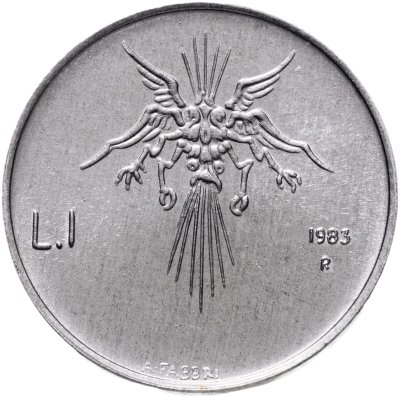 Купить Сан-Марино 1 лира (lira) 1983   "Ядерная угроза"