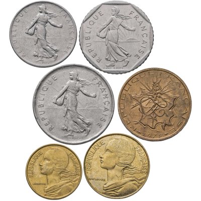 купить Франция, набор 6 монет 1960-1988