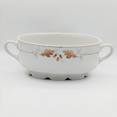 купить Супница «Дубок» (без крышки), фарфор, роспись, золочение, СССР, 1945-1950 гг.