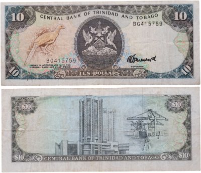 купить Тринидад и Тобаго 10 долларов 1985