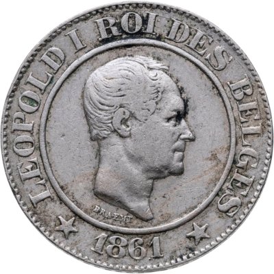 Купить Бельгия 20 сантимов (centimes) 1861
