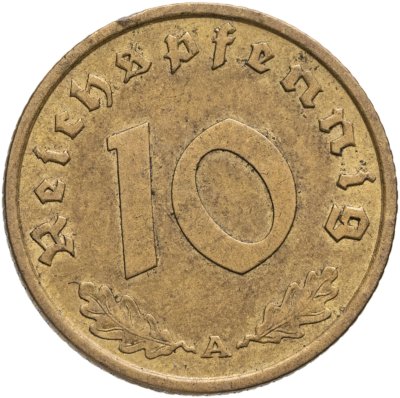 купить Германия, Третий рейх 10 рейхспфеннигов (reichspfennig) 1938