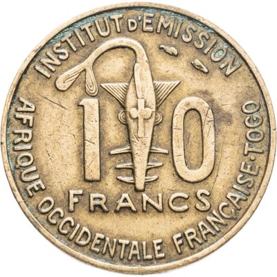 купить Французская Западная Африка и Того 10 франков (francs) 1957
