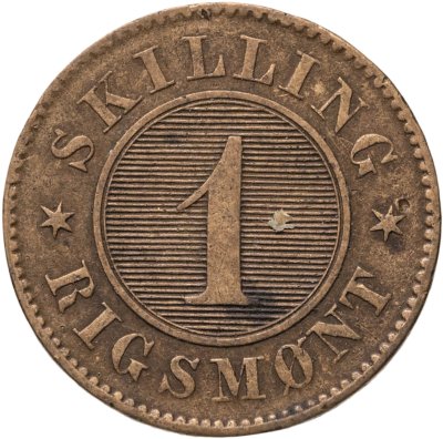 купить Дания 1 скиллинг ригсмонт (скиллинг-ригсмёнт, skilling rigsmont) 1856