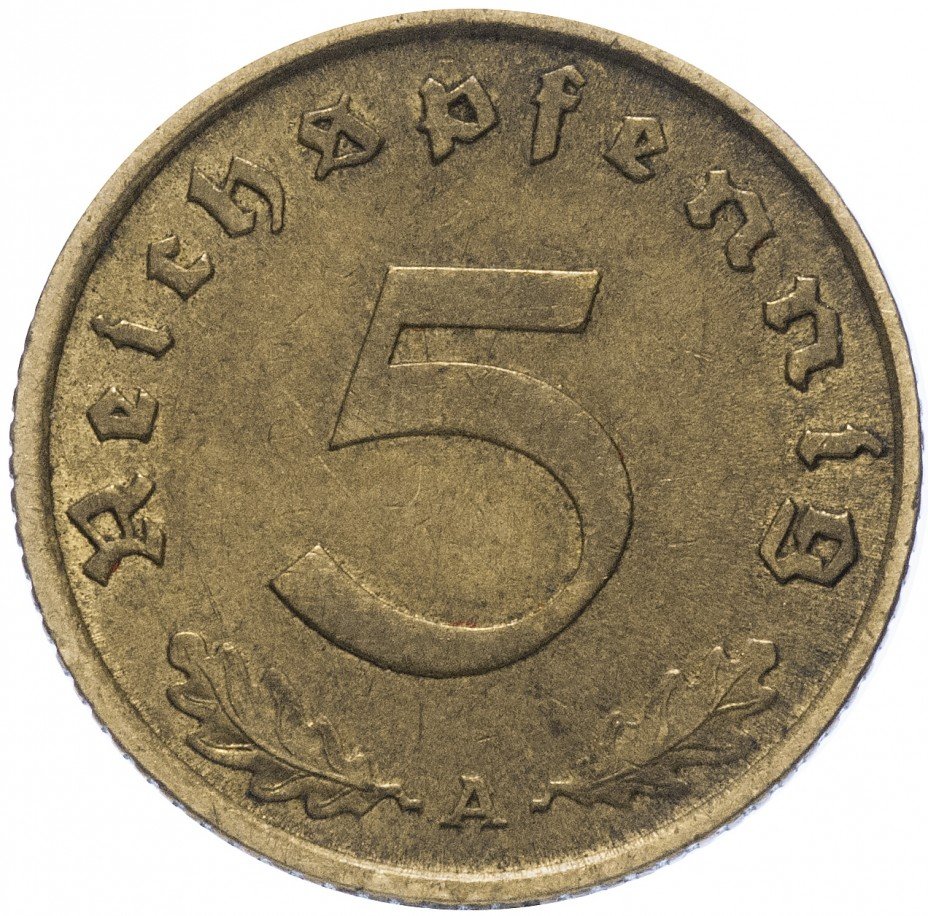 купить Германия (Третий Рейх) 5 рейхспфеннигов 1938"А"