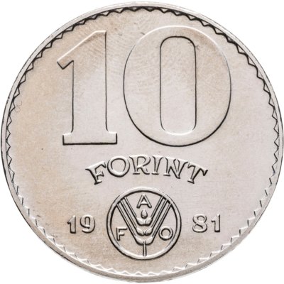 купить Венгрия 10 форинтов (forint) 1981 "Продовольственная программа - ФАО"