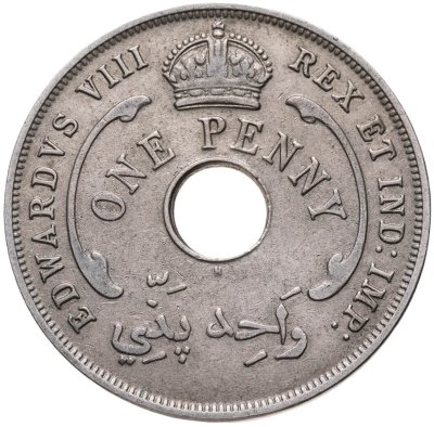 купить Британская Западная Африка 1 пенни (penny) 1936 Н Эдуард VIII