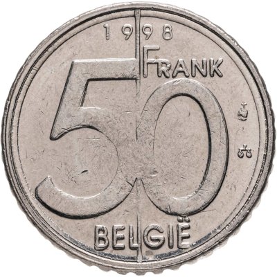 купить Бельгия 50 франков (francs) 1998 Надпись на голландском - 'BELGIE'