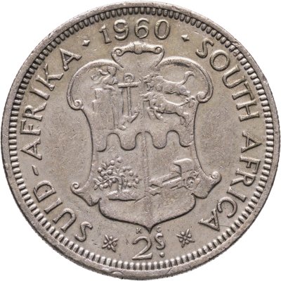 купить ЮАР 2 шиллинга (флорин, shillings) 1960