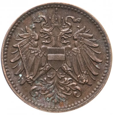 Купить Австрия 1 геллер (heller) 1916 Австрийский флаг на щите