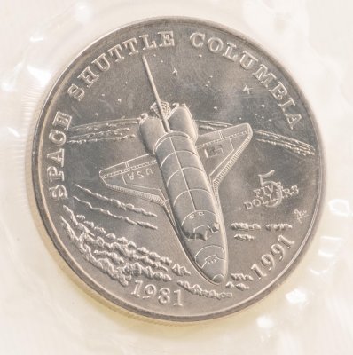 купить Маршалловы острова 5 долларов 1991 «Шатл Коламбия»