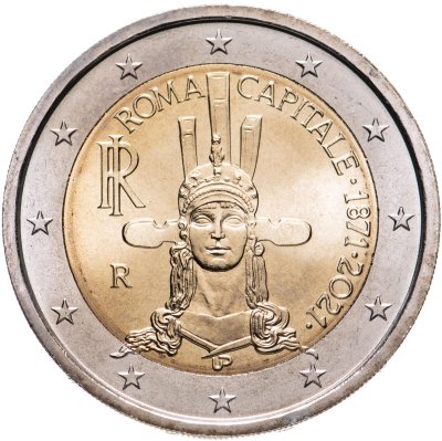 купить Италия 2 евро 2021 "150 лет объявления Рима столицей Италии"