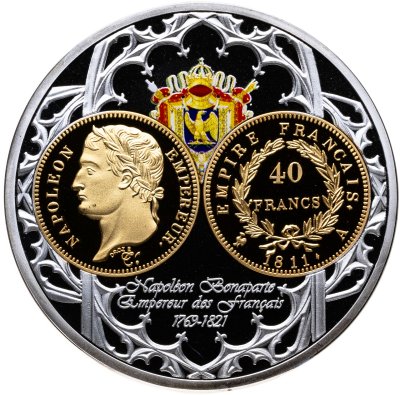 купить Медаль Австрия "История австрийской валюты - 40 франков Наполеона 1811" в капсуле