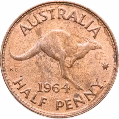 купить Австралия 1/2 пенни (penny) 1964